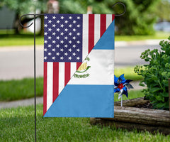 Us Flag With Guatemala Flag