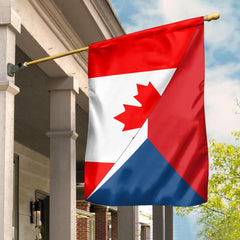 Canada Flag With Czech Republic Flag