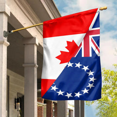 Canada Flag With Cook Islands Flag