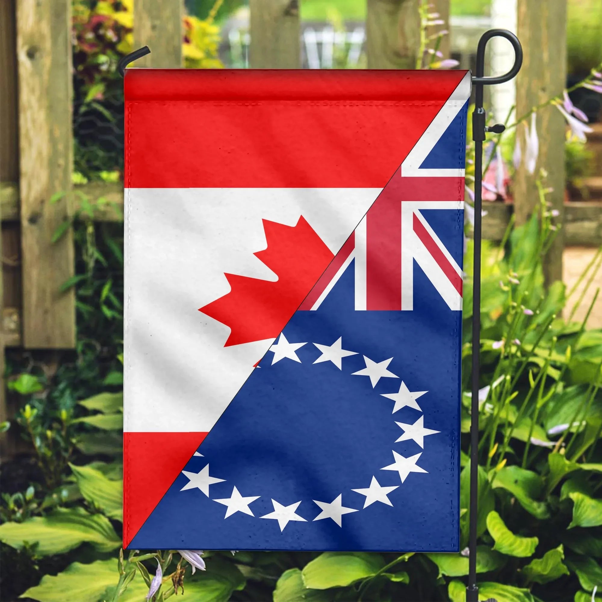 Canada Flag With Cook Islands Flag