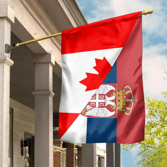 Canada Flag With Serbia Flag