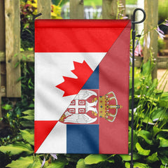 Canada Flag With Serbia Flag