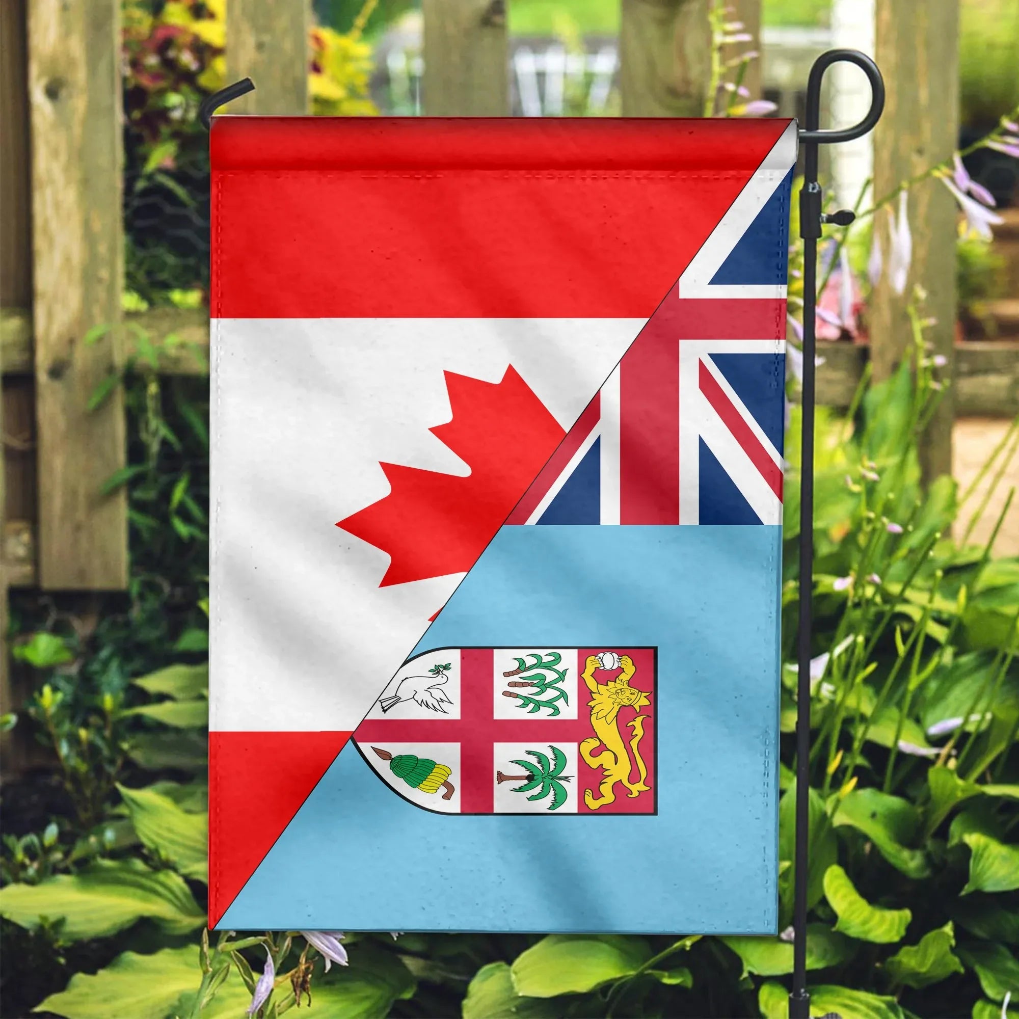 Canada Flag With Fiji Flag