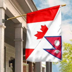 Canada Flag With Nepal Flag