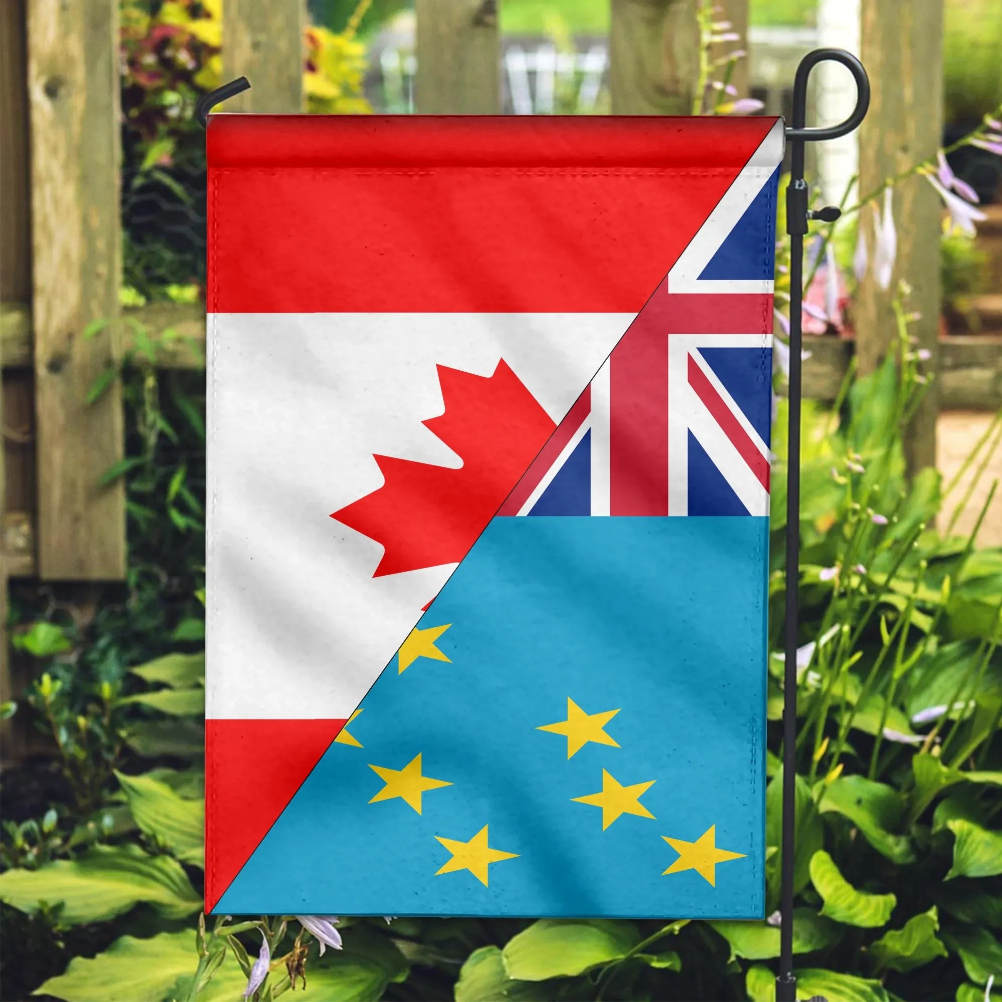 Canada Flag With Tuvalu Flag