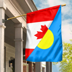 Canada Flag With Palau Flag