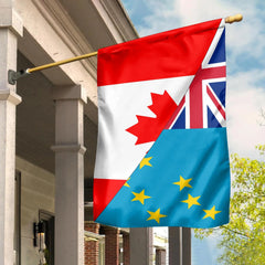 Canada Flag With Tuvalu Flag