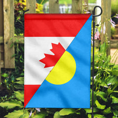 Canada Flag With Palau Flag