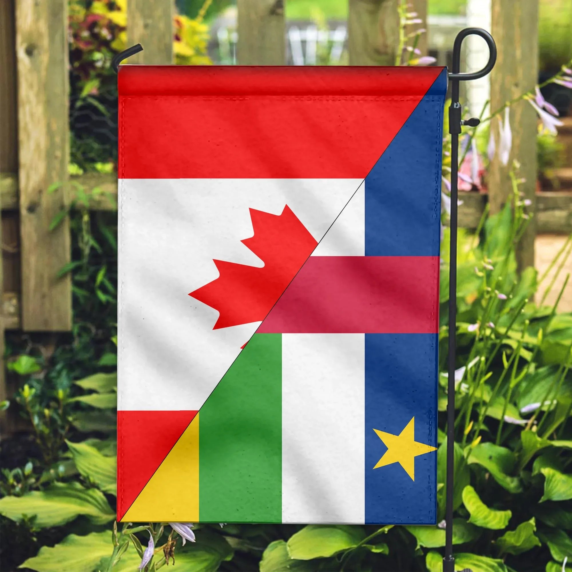 Canada Flag With Central African Repulic Flag