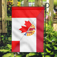 Canada Flag With French Polynesia Tahiti Flag