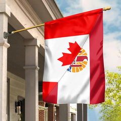 Canada Flag With French Polynesia Tahiti Flag