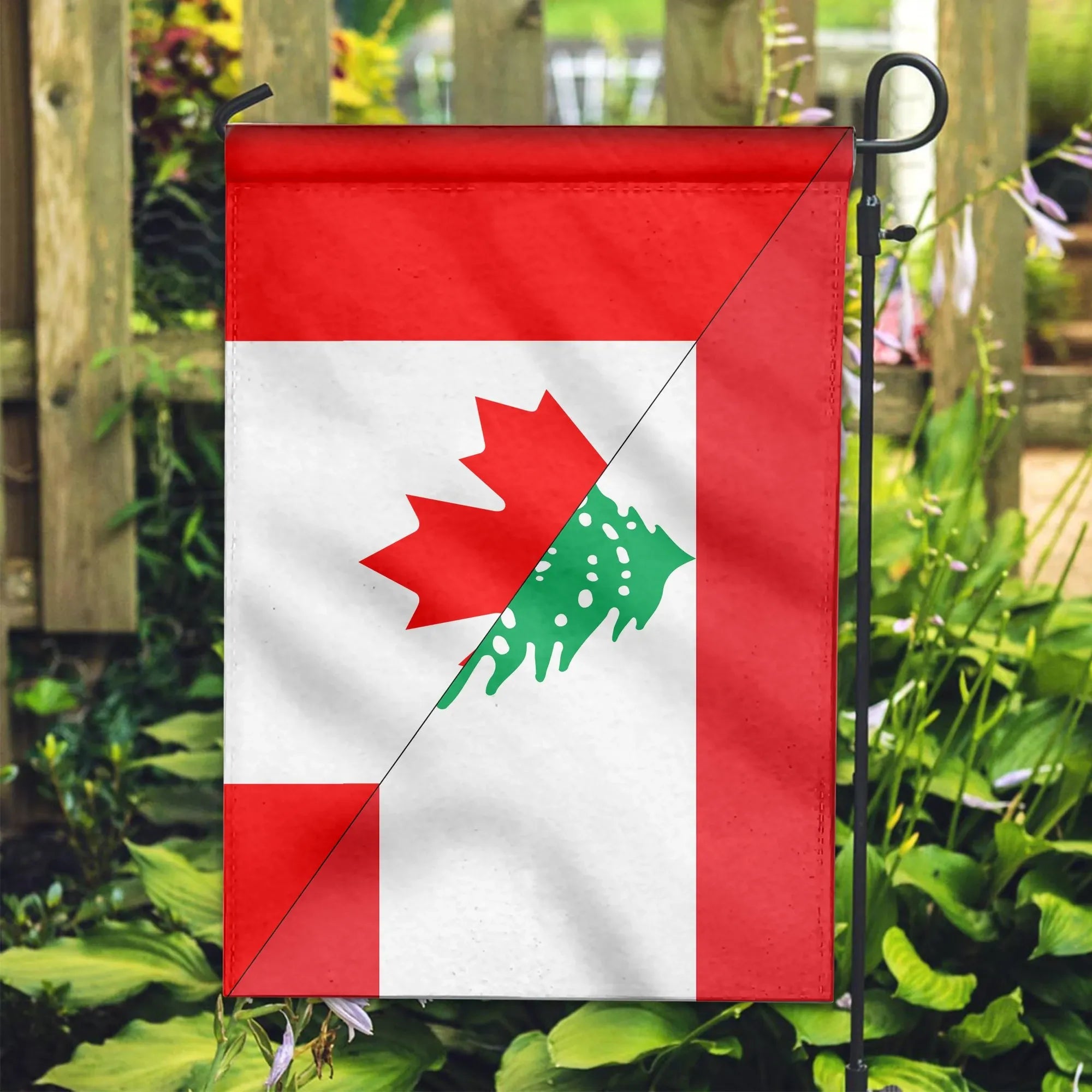 Canada Flag With Lebanon Flag