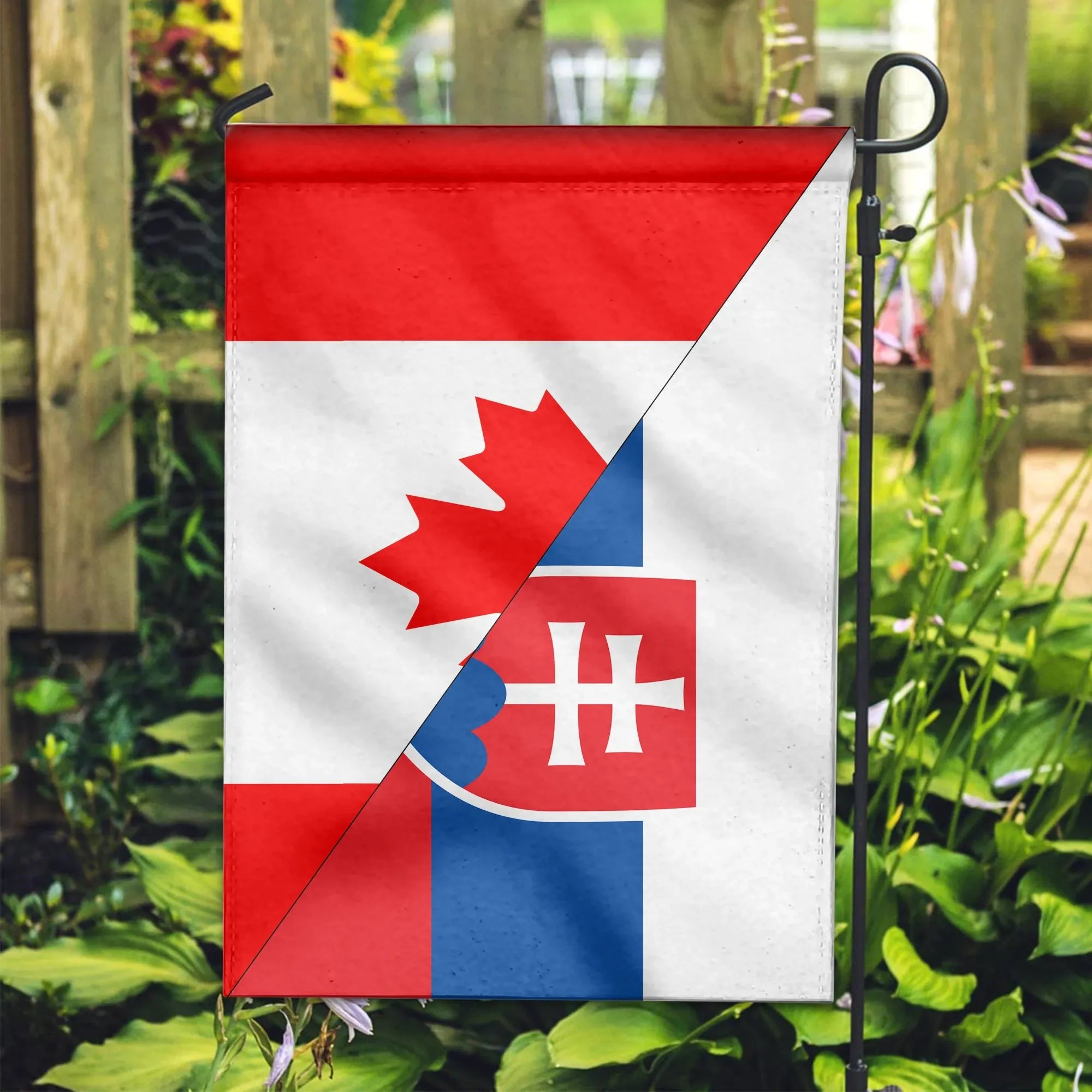 Canada Flag With Slovakia Flag