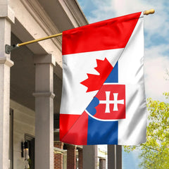 Canada Flag With Slovakia Flag