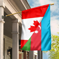 Canada Flag With Azerbaijan Flag