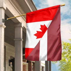 Canada Flag With Latvia Flag