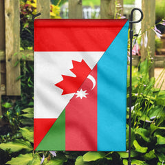 Canada Flag With Azerbaijan Flag