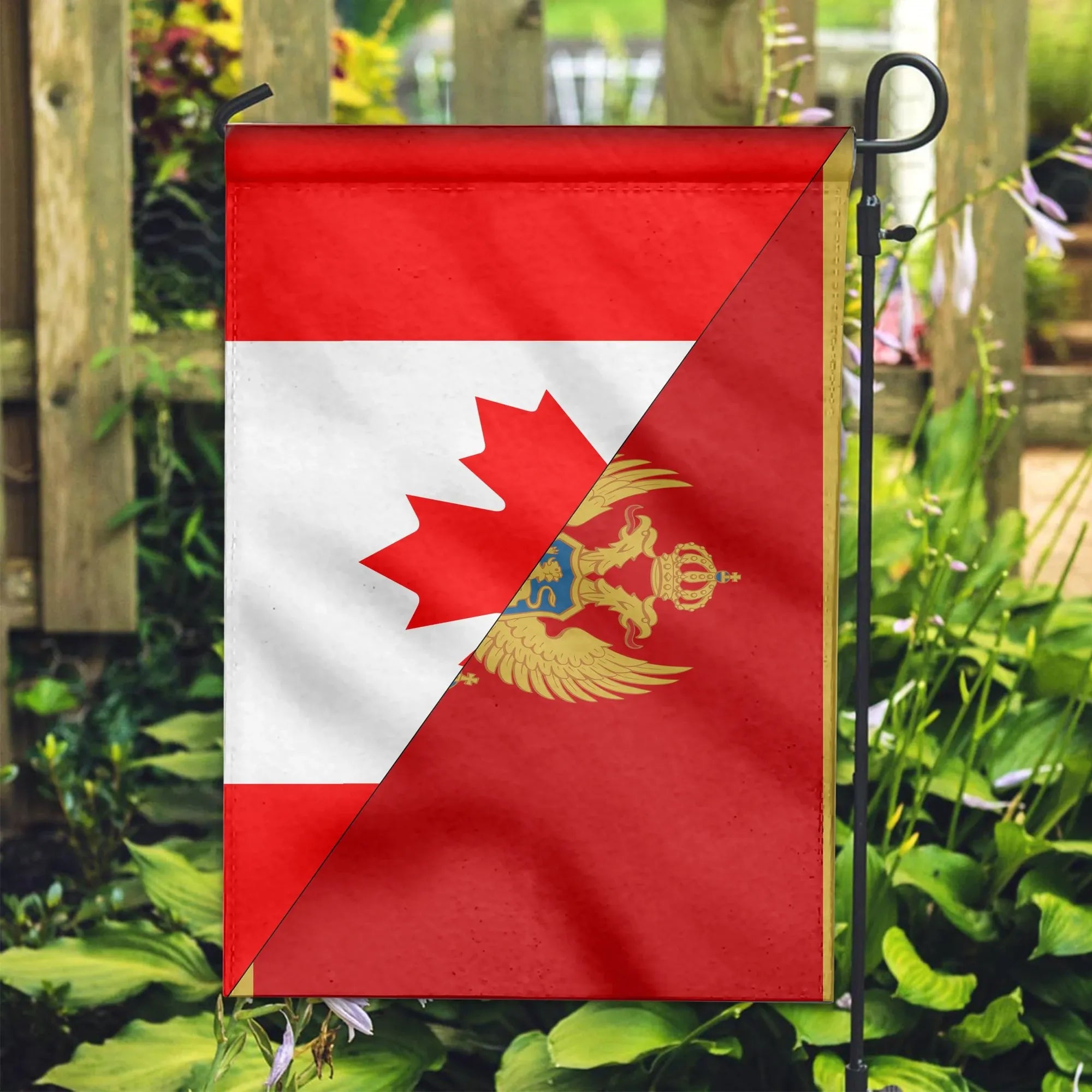 Canada Flag With Montenegro Flag