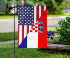 Us Flag With Croatia Flag