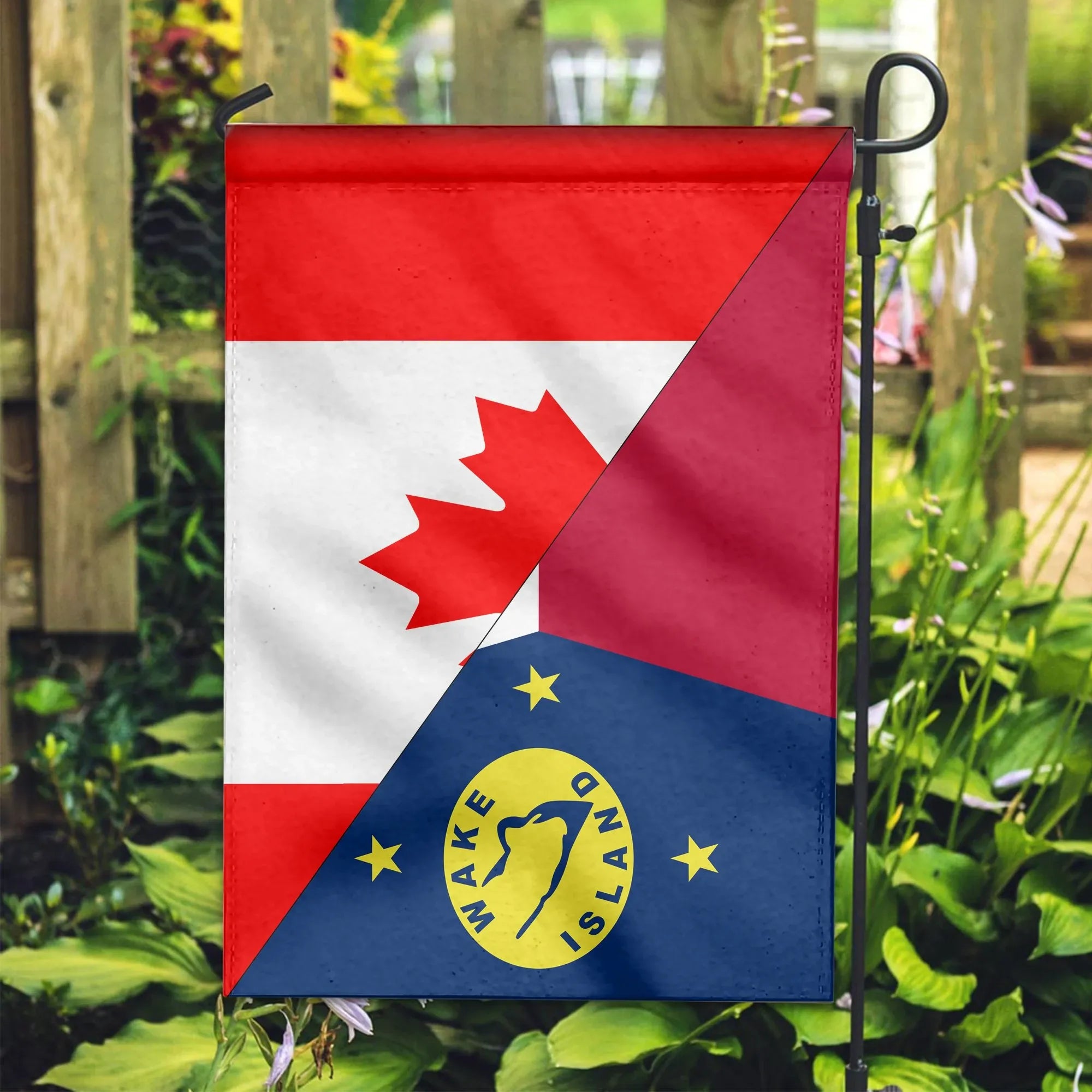 Canada Flag With Wake Island Flag