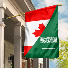 Canada Flag With Saudi Arabia Flag