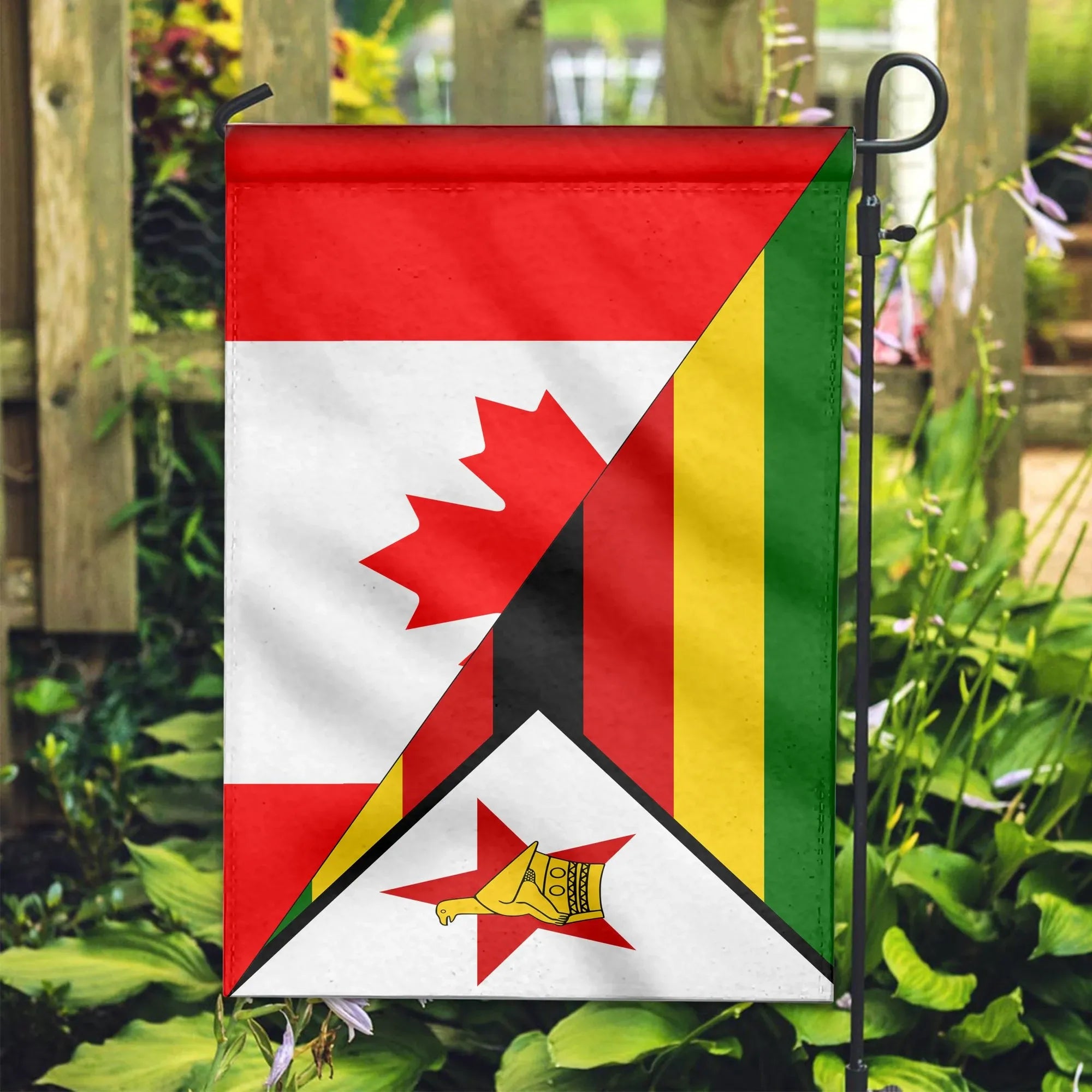 Canada Flag With Zimbabwe Flag