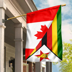 Canada Flag With Zimbabwe Flag