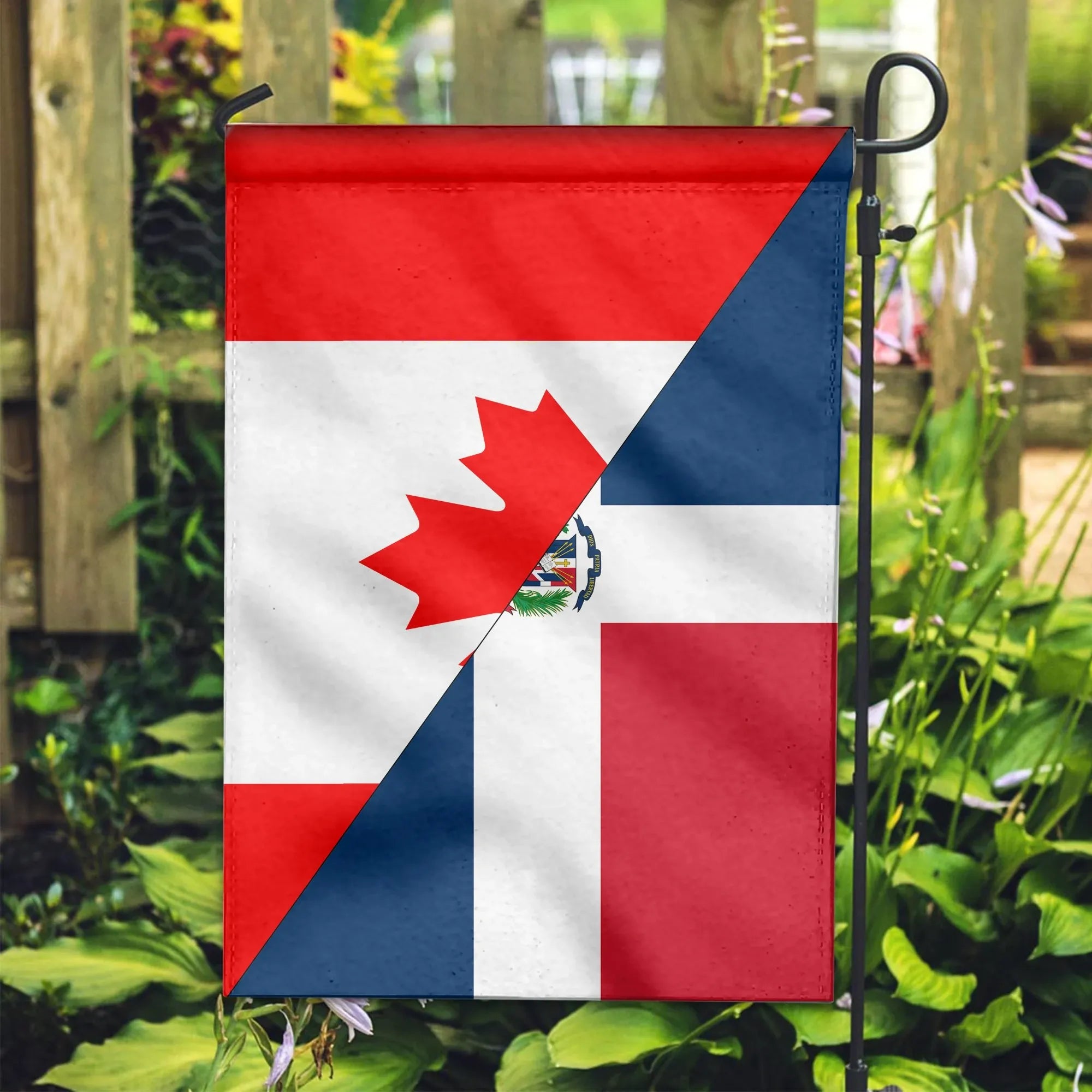 Canada Flag With Dominican Republic Flag