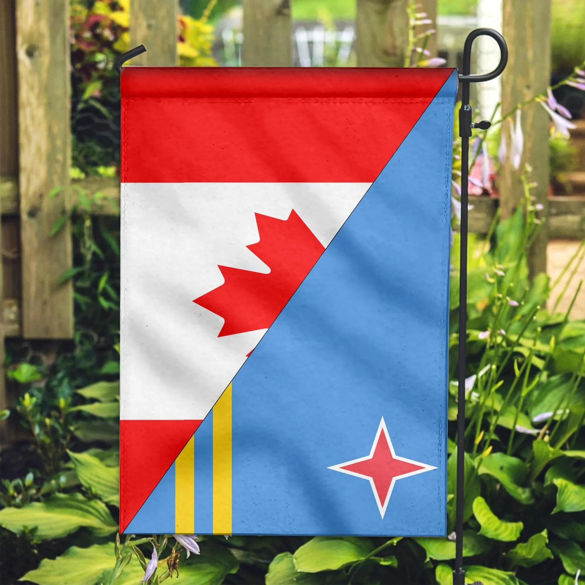 Canada Flag With Aruba Flag