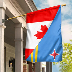 Canada Flag With Aruba Flag