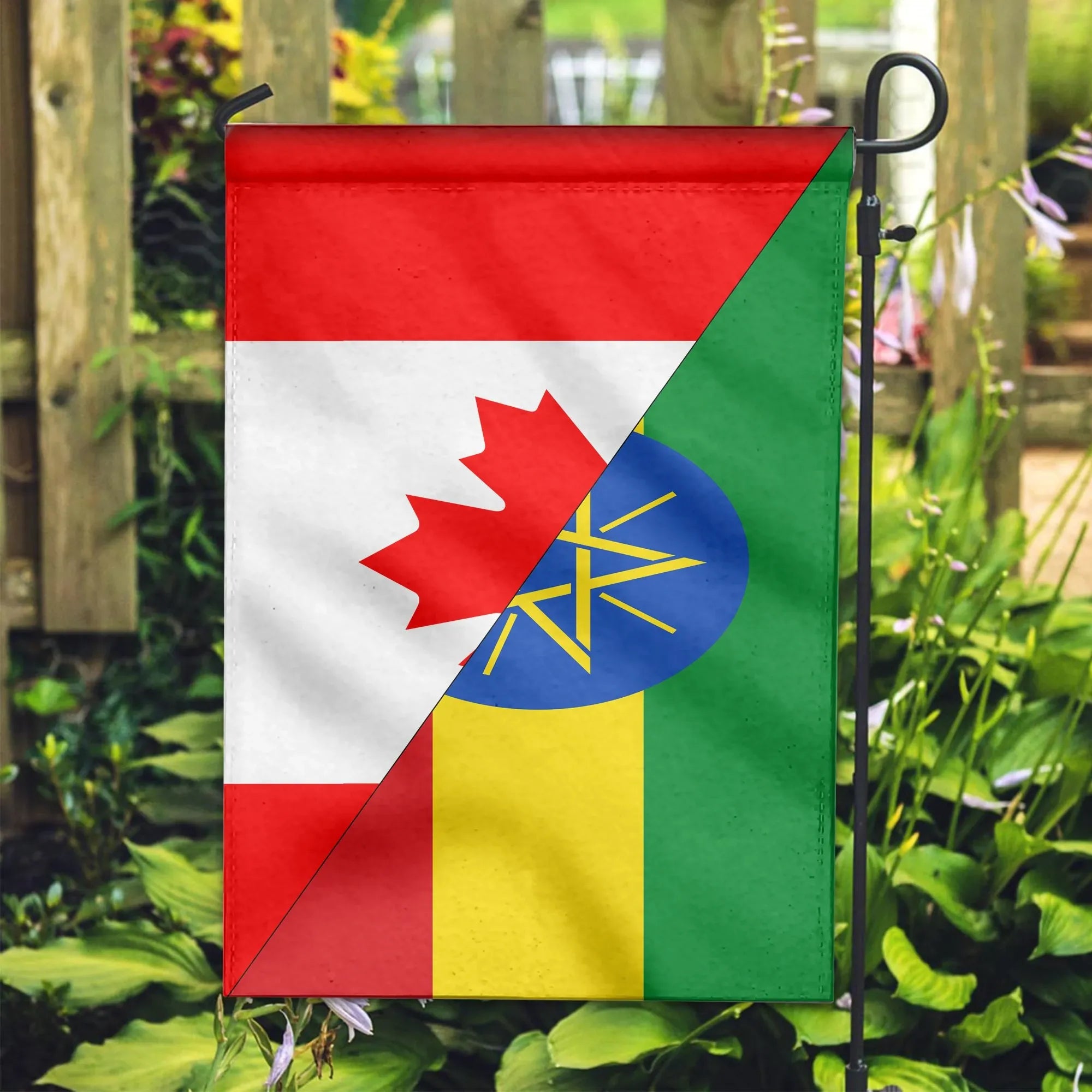 Canada Flag With Ethiopia Flag