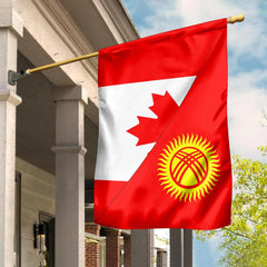 Canada Flag With Kyrgyzstan Flag