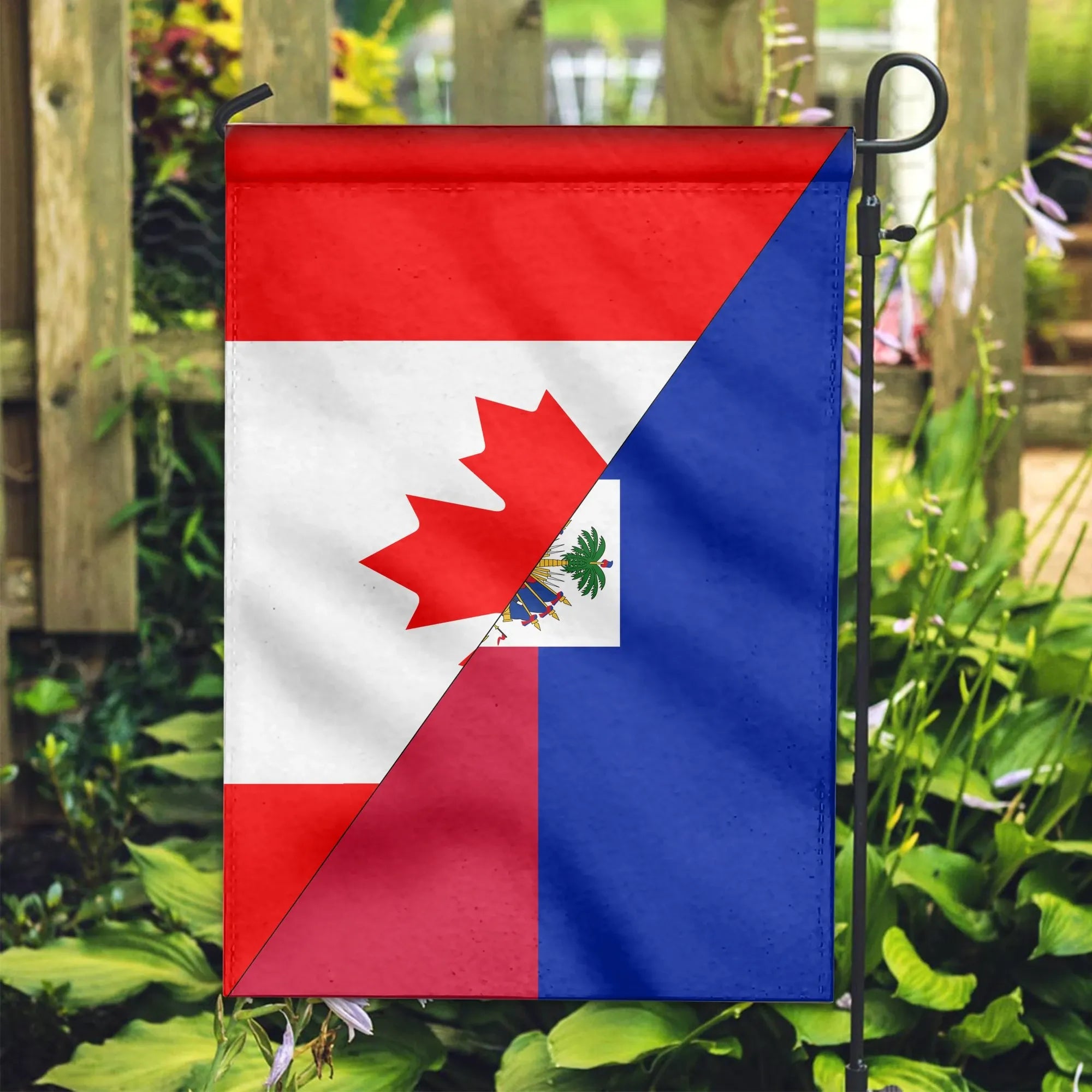 Canada Flag With Haiti Flag