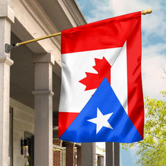 Canada Flag With Puerto Rico Flag