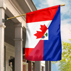 Canada Flag With Haiti Flag