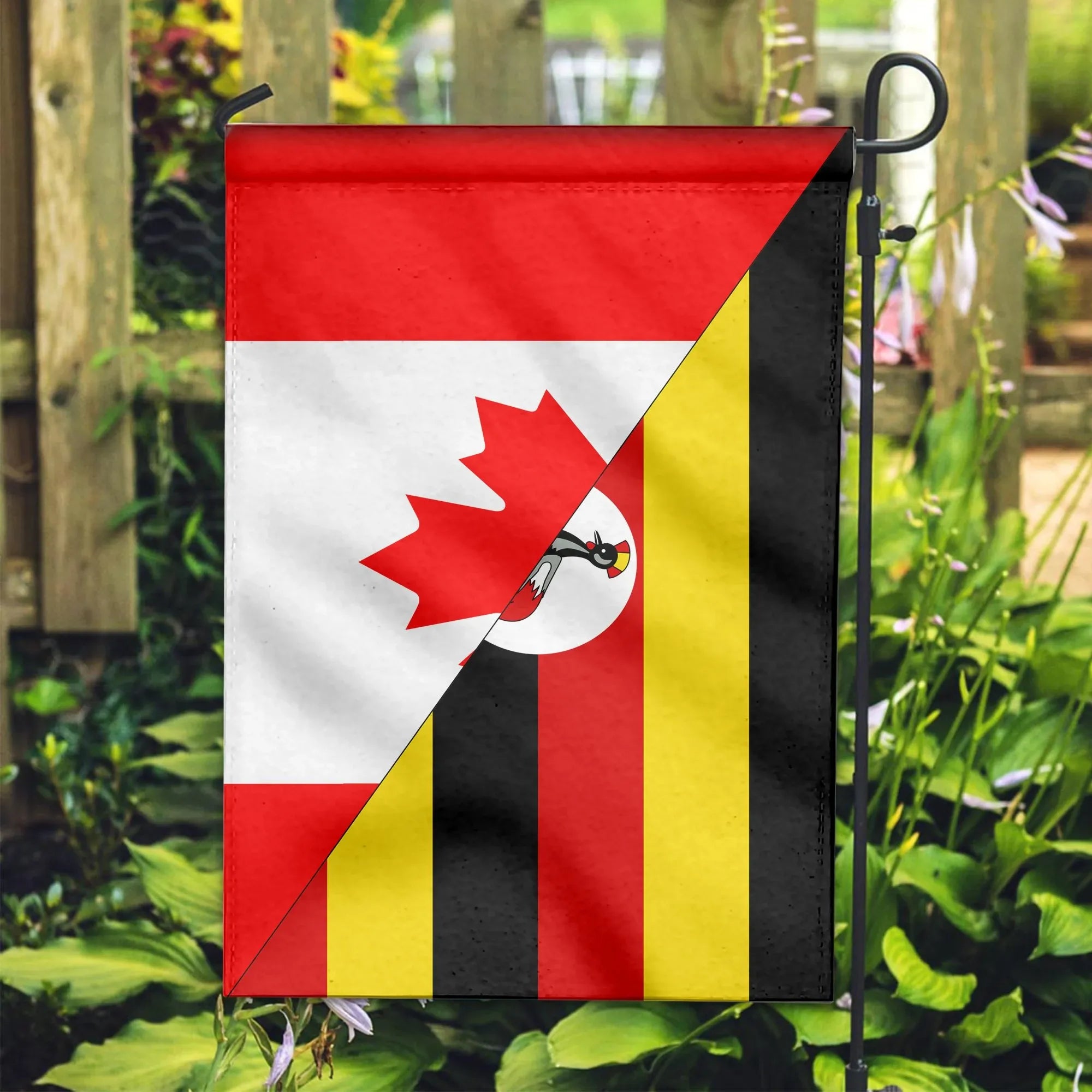 Canada Flag With Uganda Flag