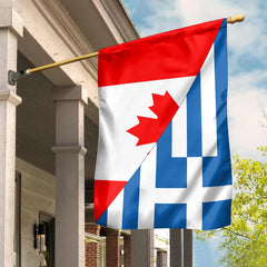 Canada Flag With Greece Flag