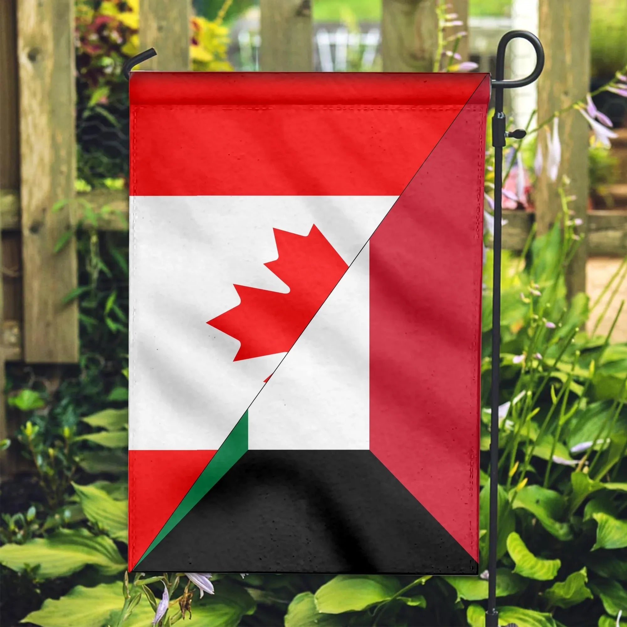 Canada Flag With Kuwait Flag