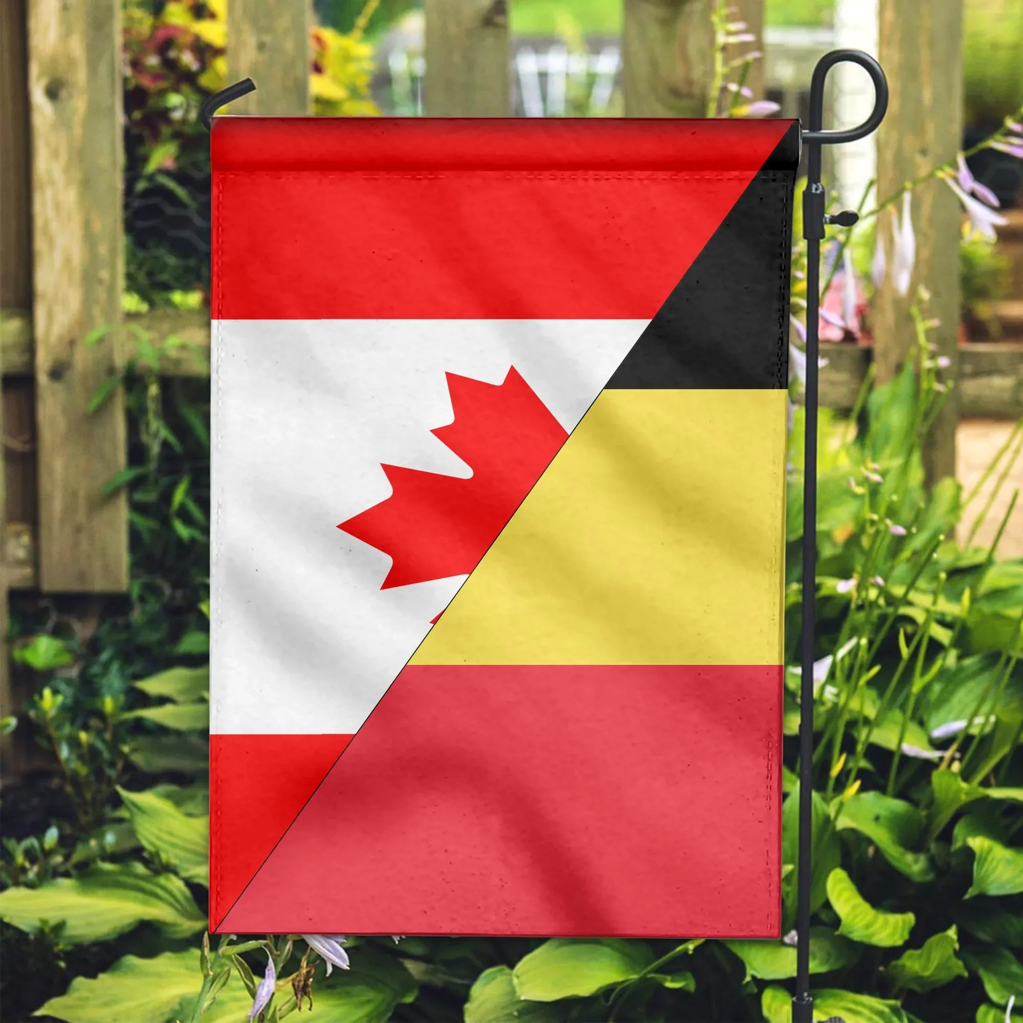 Canada Flag With Belgium Flag