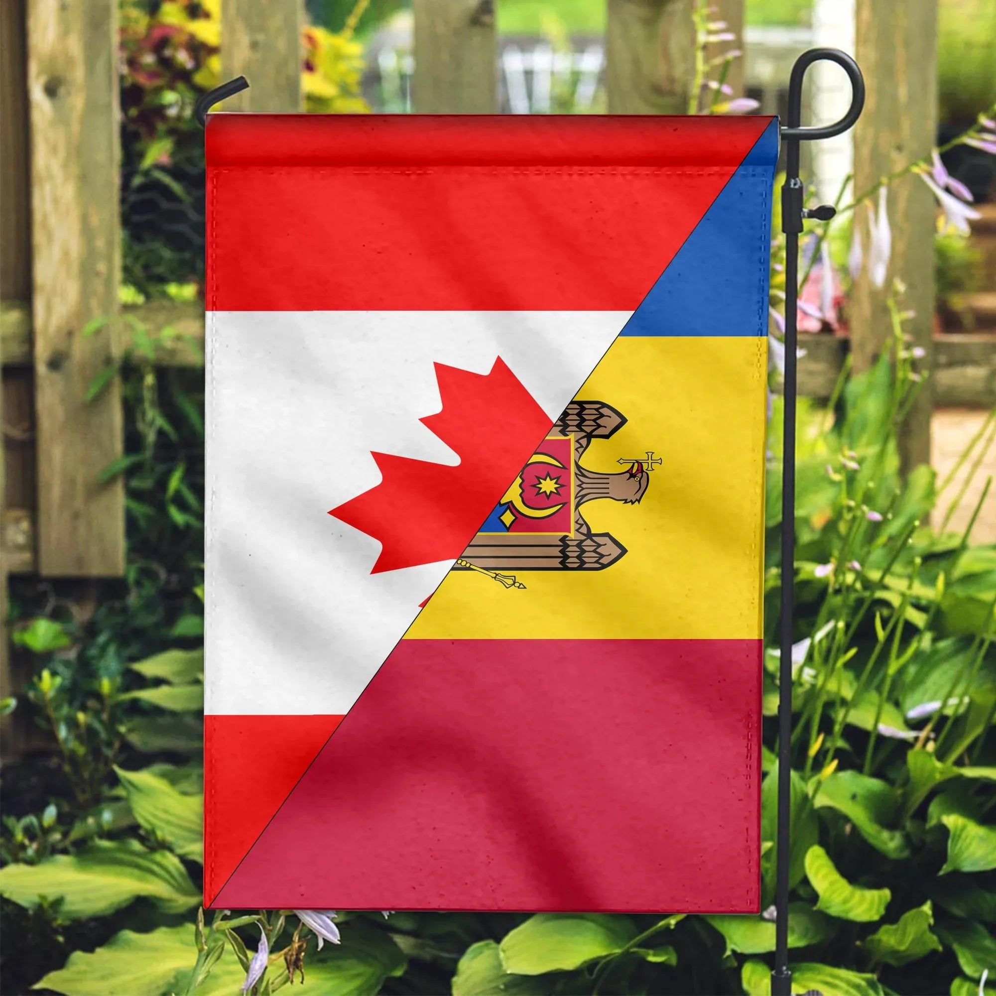 Canada Flag With Moldova Flag