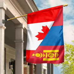 Canada Flag With Mongolia Flag