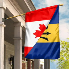 Canada Flag With Barbados Flag