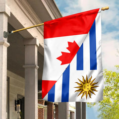 Canada Flag With Uruguay Flag