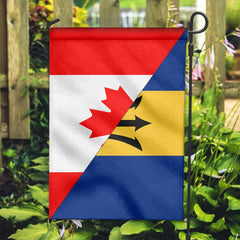 Canada Flag With Barbados Flag