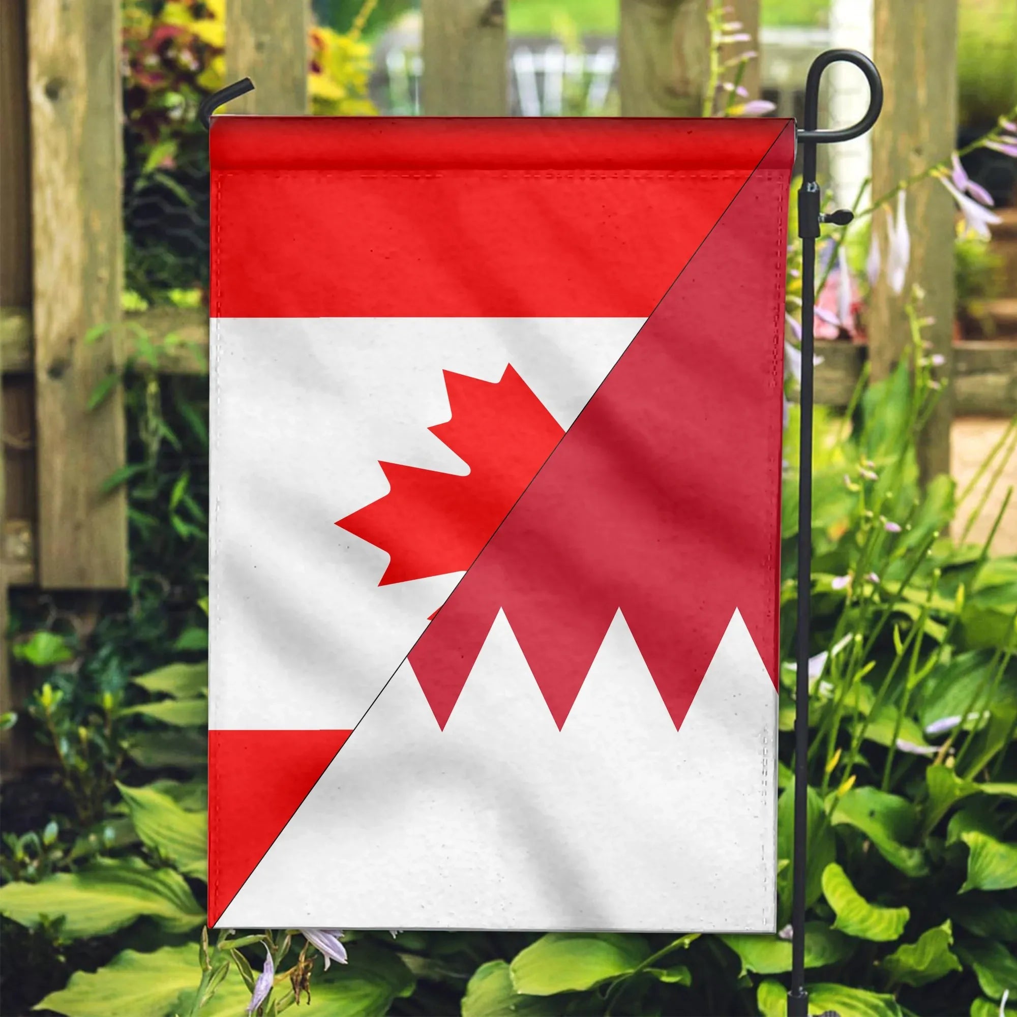 Canada Flag With Bahrain Flag