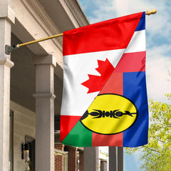 Canada Flag With New Caledonia Flag