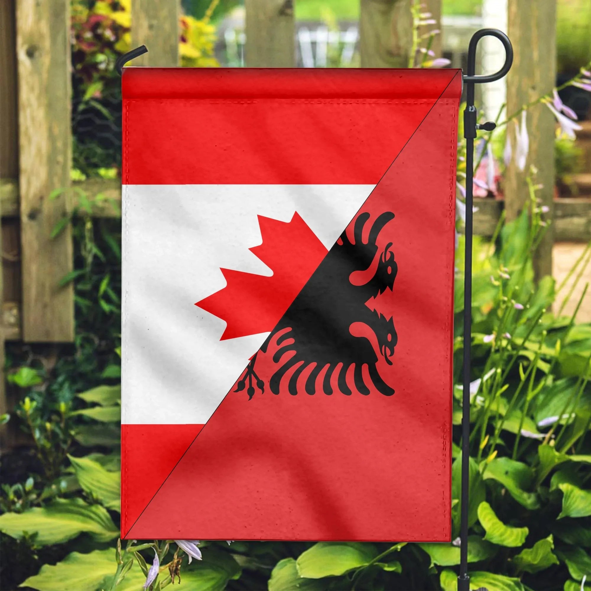 Canada Flag With Albania Flag