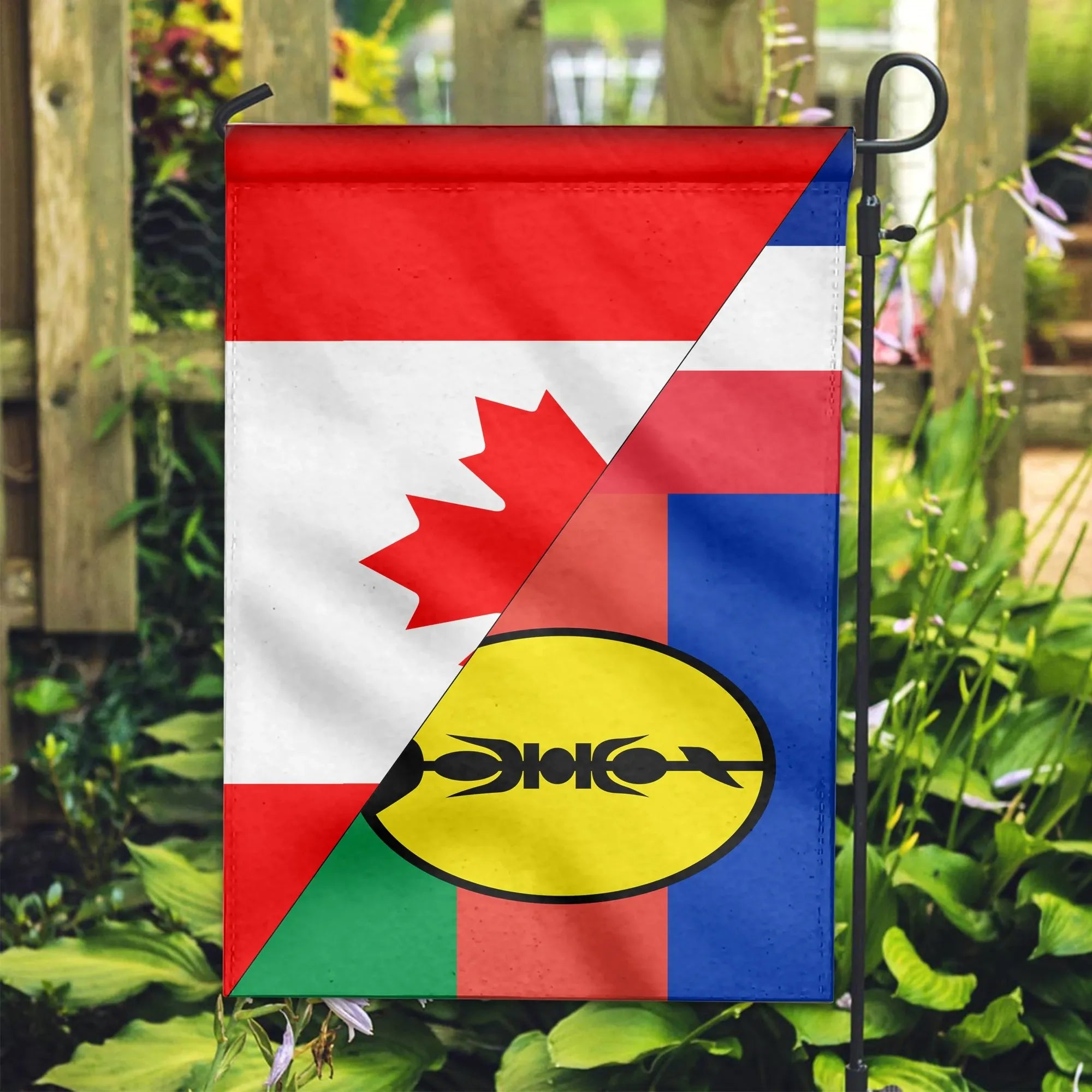 Canada Flag With New Caledonia Flag