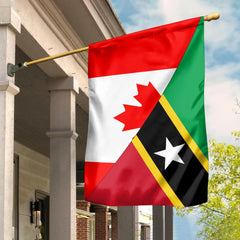 Canada Flag With Saint Kitts & Nevis Flag