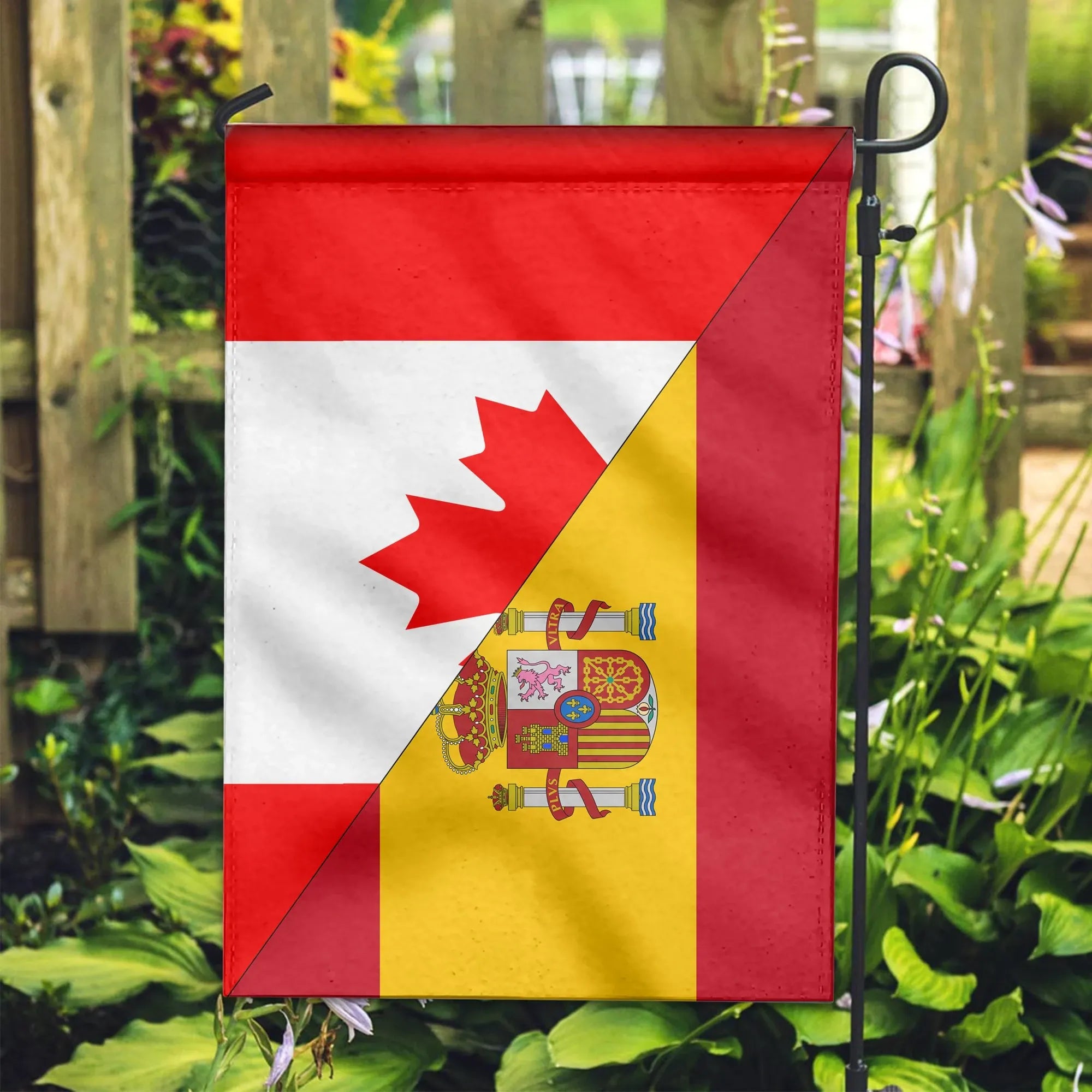 Canada Flag With Spain Flag